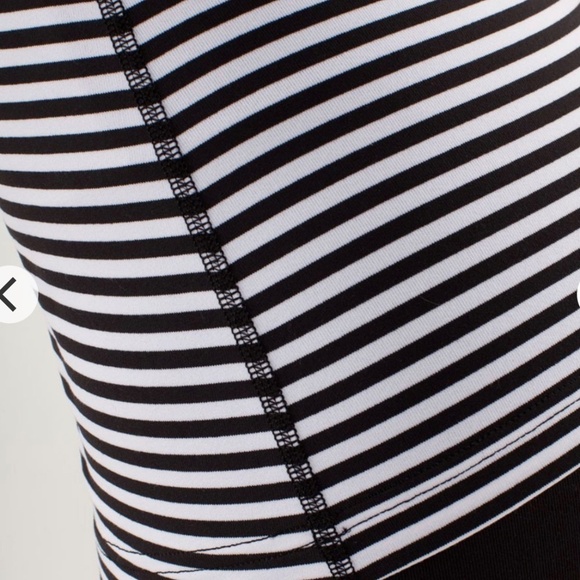 LULULEMON Cool Racerback Tank Classic Stripe Black and White Small - Picture 7 of 13